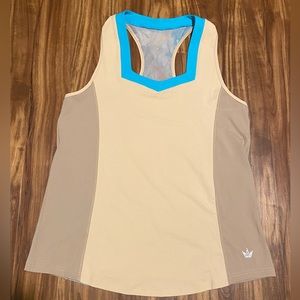 Crowned athletics Riverbend princess flowy tank top.